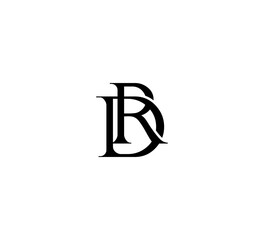 Initial Letter Logo. Logotype design. Simple Luxury Black Flat Vector RD