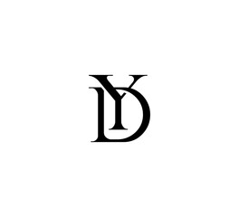 Initial Letter Logo. Logotype design. Simple Luxury Black Flat Vector YD