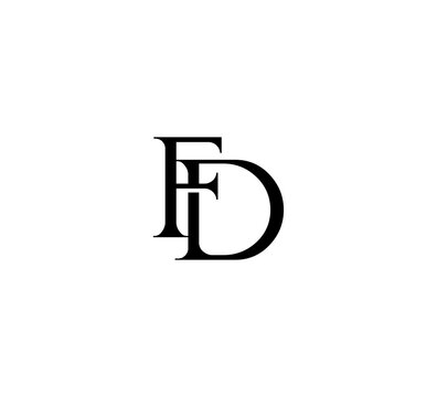 Initial Letter Logo. Logotype design. Simple Luxury Black Flat Vector FD