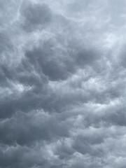 Stormy and cloudy view of the sky.