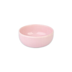 Small pink ceramic bowl isolated over white background