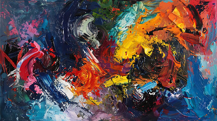 colorful abstract background Oil paint on canvas
