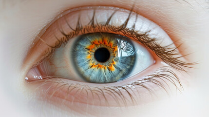 Naklejka premium human eye on white background