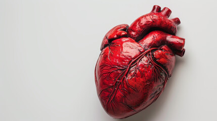 human heart on white background