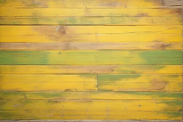 yellow and green painted and old and dirty and weathered wood wall wooden plank board texture background