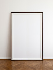 Large Blank Frame Photo White Wall
