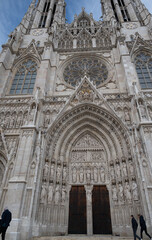 Entrance to the Gothic Votivkirche in the Austrian capital, Vienna