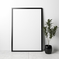 Contemporary Empty Frame Photography on White Background