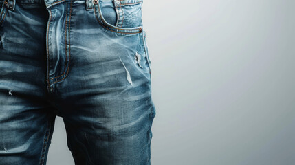 jeans on white background