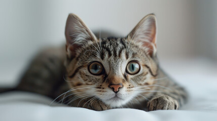 kitty on white background