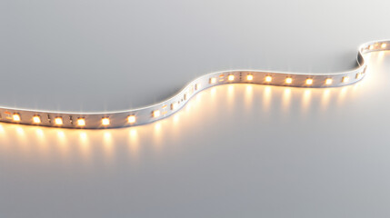 led strip light on white background