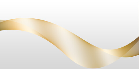 abstract golden wave on a white background