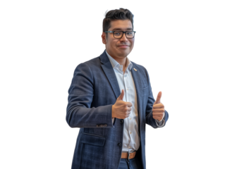 A business man wearing a suit.Trasparent background