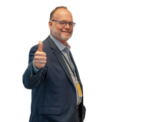 A business man wearing a suit.Trasparent background