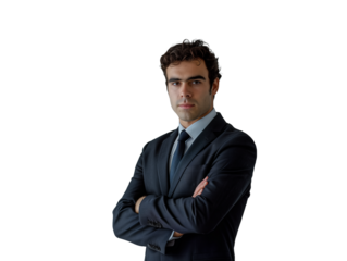 A business man wearing a suit.Trasparent background