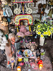 Mexico City, Mexico - October 14, 2023. In the house of Don Julian Santana Barrera in real Island of the Dolls