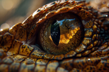 Extreme close up of snakes eye