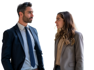 A business man wearing a suit.Trasparent background