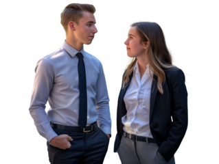 A business man wearing a suit.Trasparent background