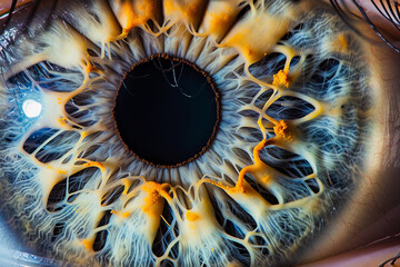 Extreme close up of eye iris