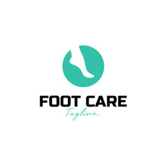 Foot Care Logo Design Concept Vector Illustration
