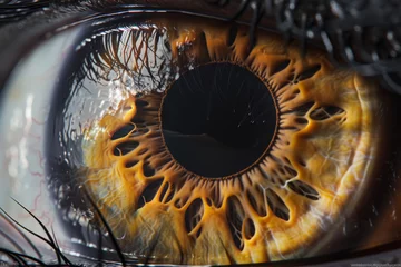 Fototapeten Extreme close up shot of eye iris © VaCity