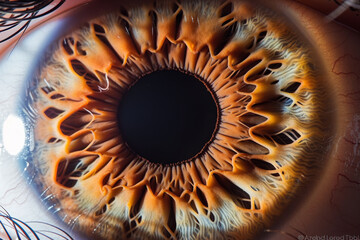 Extreme close up shot of eye iris