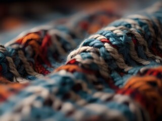 knitted plaid close up