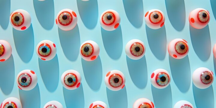 pattern ojos terror&iacute;ficos de gelatina, caramelos de halloween divertidos, fiesta de cumplea&ntilde;os infantil, golosinas para los ni&ntilde;os, postre de ojos con sangre 