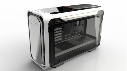 Obraz premium modern case for gaming PC on white background