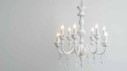 modern chandelier on white background