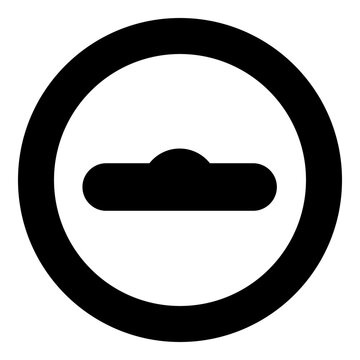 recommend clip art: Eurohook euro hook icon in circle round black color vector illustration image solid outline style