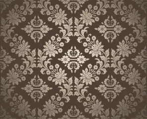 Fotobehang Vector vintage floral wallpaper pattern design © malkani