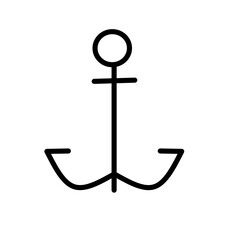 Anchor, maritime outline icon. creative harbour, port line icons sign vector illustration.