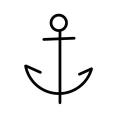 Anchor, maritime outline icon. creative harbour, port line icons sign vector illustration.