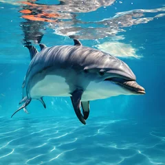 Foto op Canvas dolphin in the water © ирина деменченок