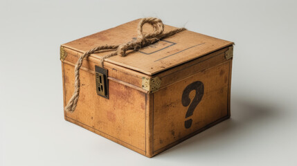 mystery box on white background