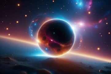 Obraz na płótnie Canvas planets galaxy black hole Space