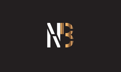 NB, BN , B, N Abstract Letters Logo Monogram