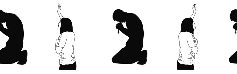 Christian card and hand drawn doodle border.Ink handwriting inscriptions. Typography and lettering.