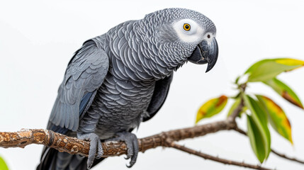 Obraz premium Parrot on white background