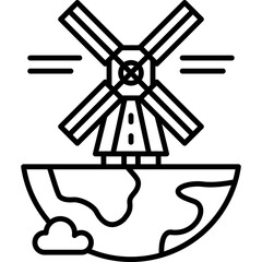 Obraz premium Windmill Icon