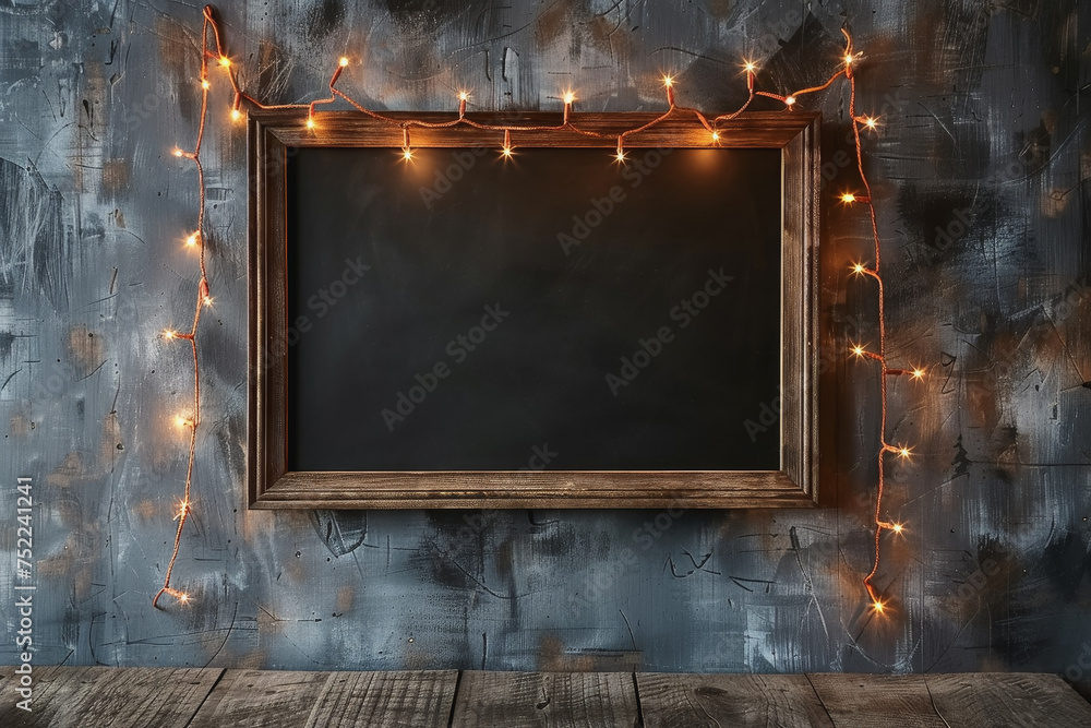 Poster minimal simple frame mockup blank frame rustic on wall simple horizontal orientation.