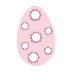 Egg illustration. Simple vector easter egg. One egg.