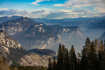 Ski resort Paganella Andalo, Trentino-Alto Adige, Italy. Ski slopes and snow holidays in Andalo in...