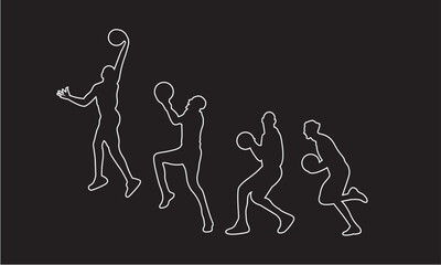 silhouettes of people