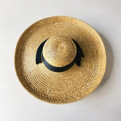 Fototapeta na wymiar straw hat isolated on white 