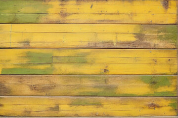 yellow and green painted and old and dirty and weathered wood wall wooden plank board texture background