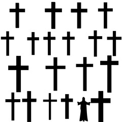 black and white crosses