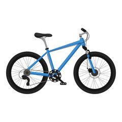 Blue sports bike. Vector illustration.